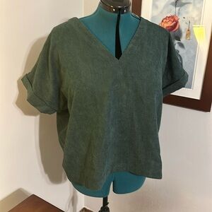 Corduroy Renata V-Neck Top